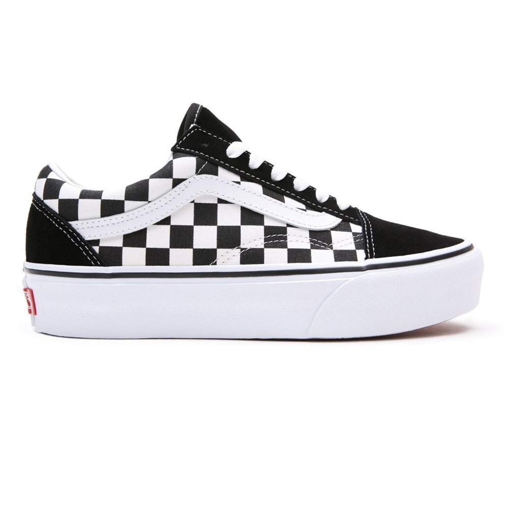 Zapatos mujer Vans UA Old Skool Platform Checkerboard VN0A3B3UHRK1 negro