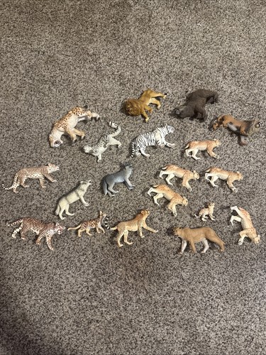 Lot Of Animal Figures Mixed Brands,  Safari Schleich, Tiger, Bear, Wolf