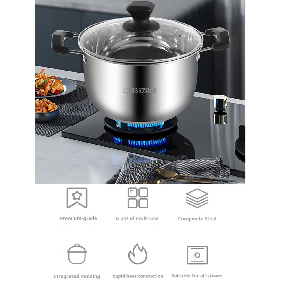 Neuer Edelstahl-Suppentopf - Perfekt für die Familie beim Kochen von Eintöpfen - Bild 4 von 4