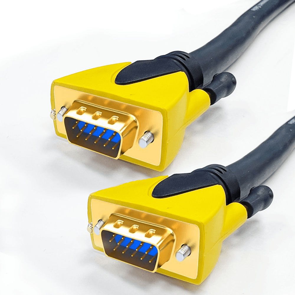 VGA Male to Male 15 Pin Pro Gold SVGA Lead PC Monitor TV LCD OFC Cable 1.5M