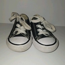 Converse Chuck Taylor All Star Black Low Top Canvas Sneakers Kids Size 4