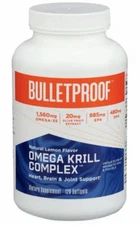 Bulletproof Omega Krill Complex Lemon 120 gels, 1560mg Omega-3 FRESH