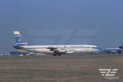 Original slide G-AYVE Boeing 707 Syrian Arab Airlines, 1970s