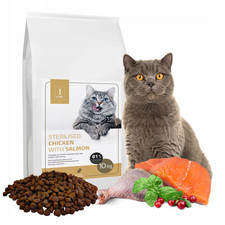 Getreidefreies Trockenfutter für Katzen mit Huhn Lachs Katzenfutter 10kg 1 CAT