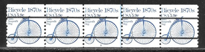 #ad SCARCE KEY to Set PNC5 Scott #1901a Plate # 5 5.9c Bicycle MNH Cat $75.00 $44.00
