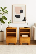 Heywood Wakefield End Table Night Stand Set Of Two Mid Century Modern MCM