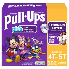 Huggies Pull-Ups plus Training Pants Size: 4T-5T 38-50 Lb/17-23 Kg Unisex