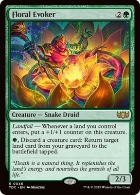X 1 Floral Evoker NM-M TDC 046 MTG Magic The Gathering