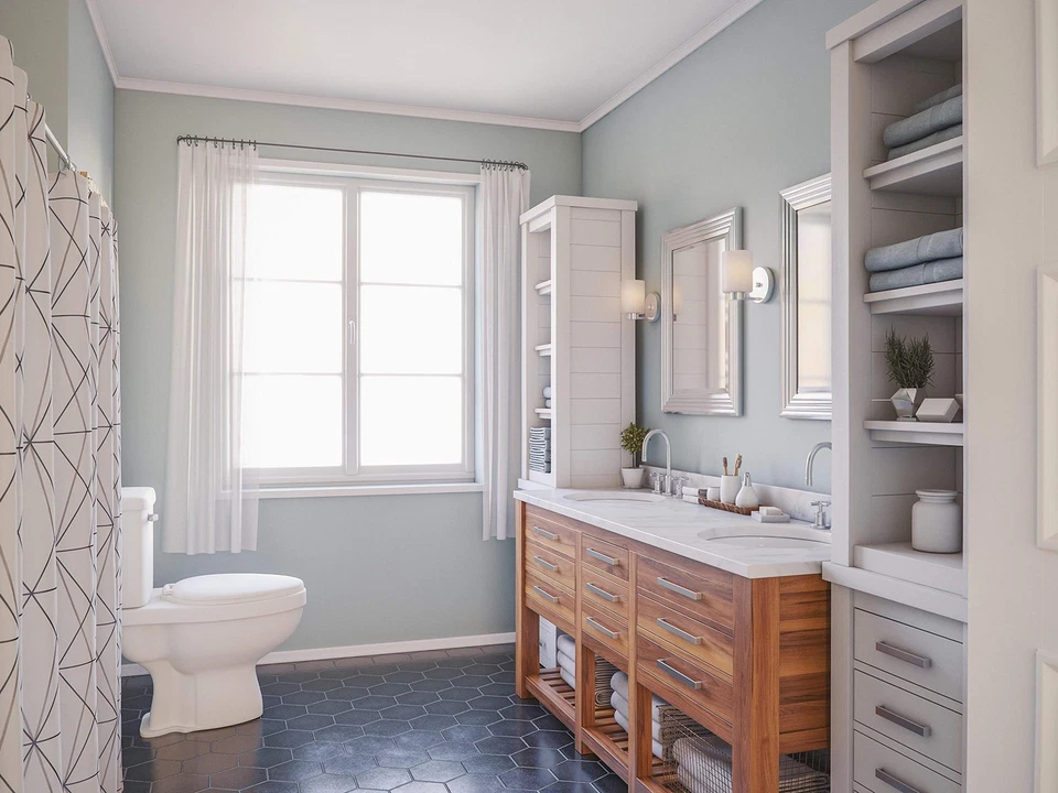 Espejo Lyonesse 60320 con acabado cromado, estilo costero, 30" de altura, 24" de ancho... Foto 3 de 4