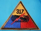 WW2 US ARMY 317th ARMORED BATTALION USA MILITARY PATCH BADGE GENUINE WORLD WAR