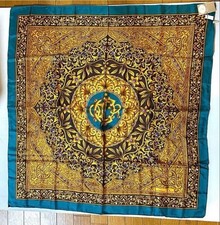 Christian Dior Vintage Scarf Arabesque Old Logo Silk 88 x 88cm
