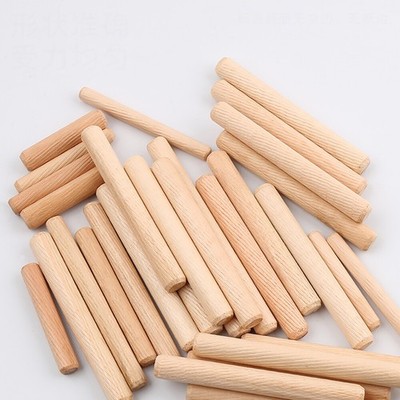 Holzdübel Ø5mm 6mm 8mm 10mm 12mm - Riffeldübel Buche Holz Dübel Holzstifte