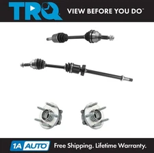 TRQ Front CV Axle Shaft Wheel Hub Bearing Assembly 4pc Kit for Taurus Flex FWD