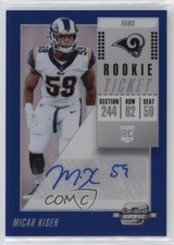 2018 Contenders Optic Rookie Ticket Blue Prizm 21/25 Micah Kiser #184 Auto 1h7f