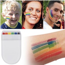 3PCS Rainbow Body Paint Pride Face Paint LGBT Pride Flag Color Face Paint Kit US