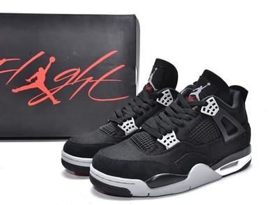 Jordan 4 SE ''Black Canvas'' Men's Mid Top Retro Basketball Shoes