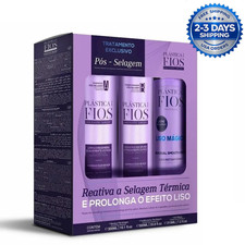 Cadiveu Plastica Dos Fios Liso Magico Hair Care Kit Shampoo Conditioner