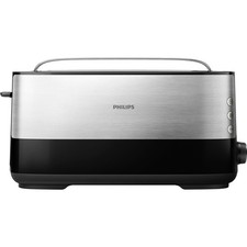 Philips Home HD2692/90 Viva Langschlitztoaster  Edelstahl, Schwarz