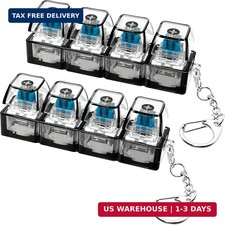 2 PCS Keyboard Fidget Toy, Keyboard Fidget Keychain 4-In-1 Keyboard Decompressio