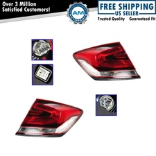 Rear Tail Lights Set Driver & Passenger Side Fits 2013-2015 Honda Civic