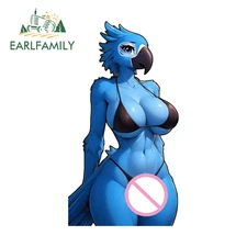 EARLFAMILY 5.1" Futa Car Sticker Storage Flask Car Door Artistic Glass PVC Decal