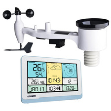 Stazione Meteo Con Sensore Esterno WS3820, 7 in 1 Energia Solare Wifi Casa Meteo