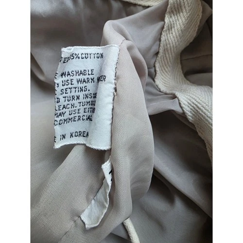 VTG 90s Pacific Trail Sportswear Hooded Windbreaker Jacket Beige Mens L image 5