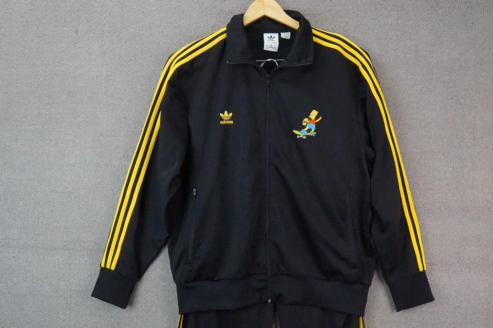 Adidas X The Simpsons Tracksuit XL Black Yellow Bart Simpson Firebird - Image 3 of 4