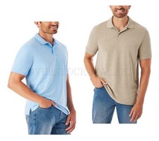 NEW MEN MEMBERS MARK CLASSIC FIT SHORT SLEEVE STRETCH PIQUE POLO SHIRT VARIETY