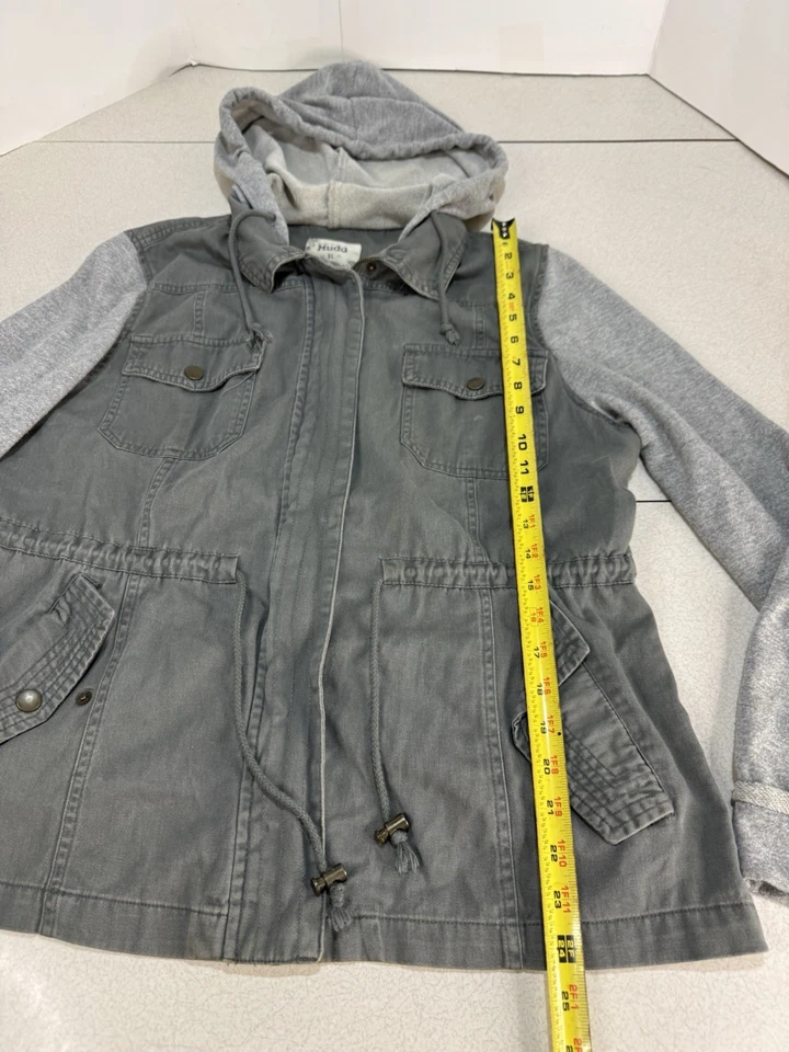 Chaqueta Mudd Estilo Militar Cremallera Completa - Cierre a Presión - Talla Mujer’s XL Foto 3 de 4