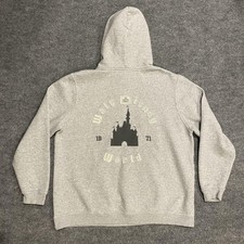 Disney Walt Disney World Gray Castle 1971 Hoodie Adult XL Pullover Fleece Logo