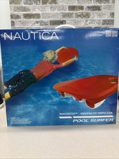 Nautica Lightweight Pool Surfer Water Scooter, 75min Runtime, 2.8MPH, Red