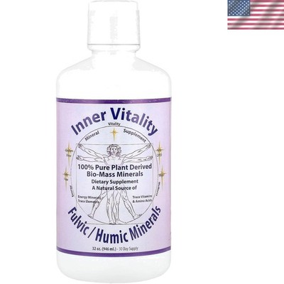 32 oz Fulvic/Humic Minerals - Pure Plant-Derived Liquid Supplement for Wellness
