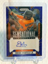 2025 Panini Prizm - Sensational Signatures Enrique Bradfield Blue Shimmer /8 SSP