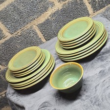 Pfaltzgraff Mint Mocha Stoneware 17pc Set Din...