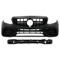 FrontstoßStange Diffusor Auspuff Tipps FüR Mercedes W213 16-19 E53 Look Schwarz