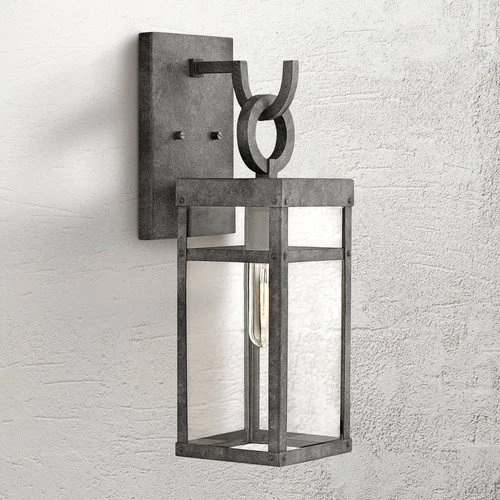 Hinkley Porter 18 1/2" High Rectangular Aged Zinc Outdoor Wall Light - Picture 1 of 10