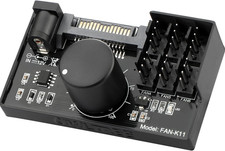 4 Pin 12V PWM Fan Controller 6 Fans Supported , PC Fan Adapter Hub Powered by...