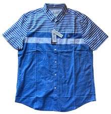 Penguin Lapis Blue Button Down Short Sleeve Size M