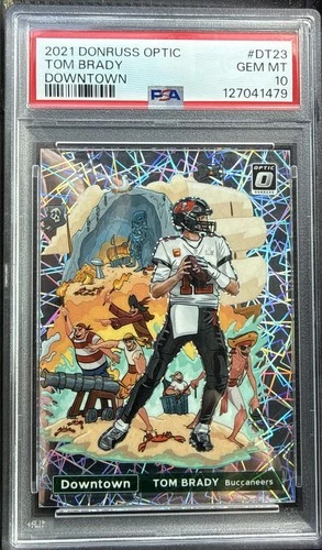 New Listing2021 Panini Donruss Optic - Downtown Tom Brady #DT-23 PSA 10