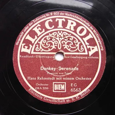 SCHELLACK Hans Rehmstedt Und Sein Orchester In Lamberts Nachtlokal / Donkey Ser