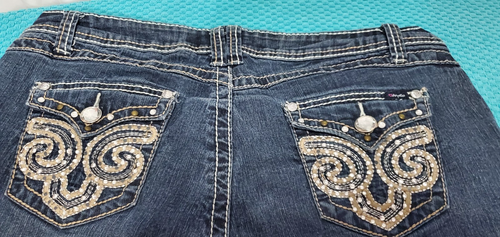 Angel Jeans donna Bling pantaloni gamba dritta impreziositi tasche con patta taglia 22 - Foto 5 di 14