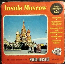 Inside Moscow Russia 3d View-Master 3 Reel Packet- Full Color Kodachrome Images