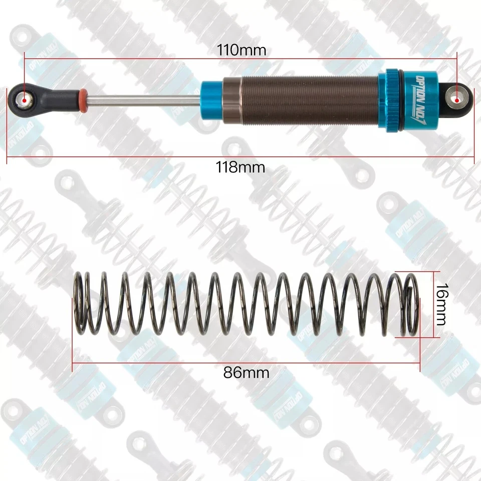 Aluminum Oil Shocks Absorber Damper For Tamiya Bullhead Super Clod Buster Parts - Image 2 of 4