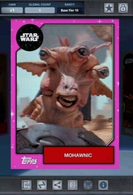 Star Wars Card Trader - 2019 Base Tier 10 54321 - Mohawnic 5cc