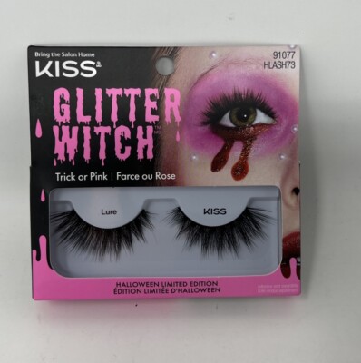 Kiss Trick or Pink Lashes Halloween Limited Edition Glitter Witch Abracadabra