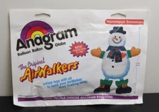 Airwalker Homespun Snowman 42" Jumbo Foil Mylar Christmas Balloon FREE SHIPPING!