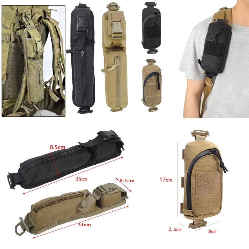 Tactical Molle Pouch Military EDC Tool Bag Backpack Straps Accessory Bag Toolkit