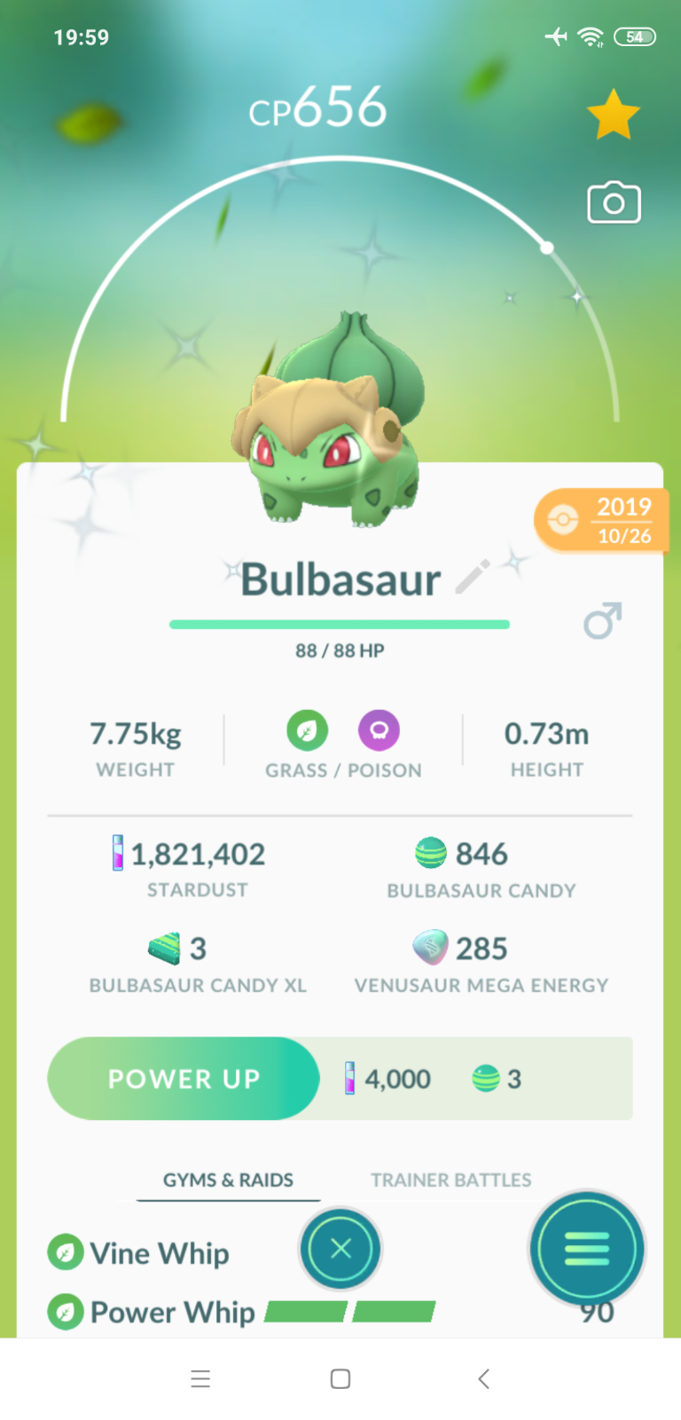 Shiny Bulbasaur cp721 - StrawberryYo8, Alpha