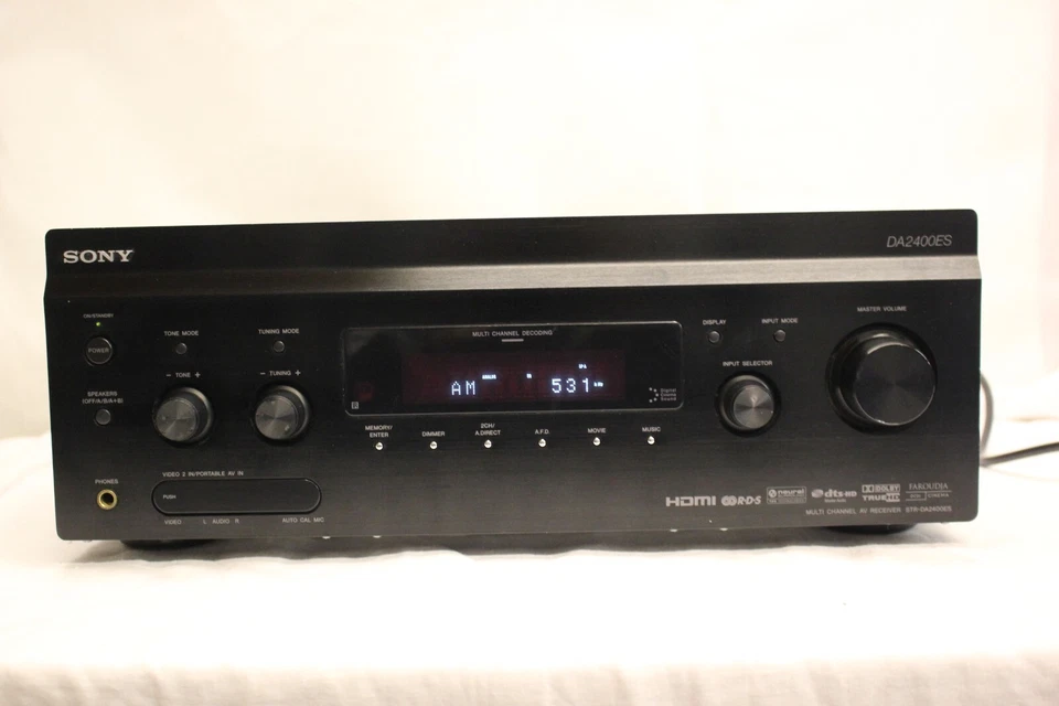 SONY STR-DA2400ES SURROUND SOUND 7.1 MULTI CHANNEL AV RECEIVER SPARE & REPAIR - Image 2 of 4